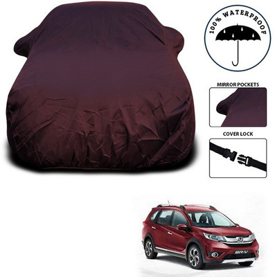 ANTHUB Car Cover For Honda Brio (With Mirror Pockets)(Maroon)