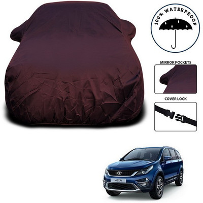 ANTHUB Car Cover For Tata Hexa (With Mirror Pockets)(Maroon)