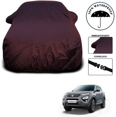 SEBONGO Car Cover For Tata Harrier (With Mirror Pockets)(Maroon)