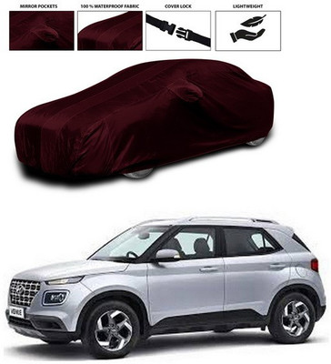ANTHUB Car Cover For Hyundai Venue (With Mirror Pockets)(Maroon)