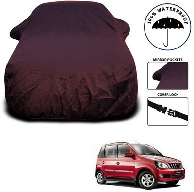 ANTHUB Car Cover For Mahindra Quanto (With Mirror Pockets)(Maroon)