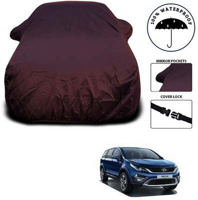 ANTHUB Car Cover For Tata Hexa (With Mirror Pockets)(Maroon)
