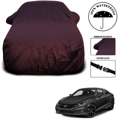 ANTHUB Car Cover For Honda Civic (With Mirror Pockets)(Maroon)