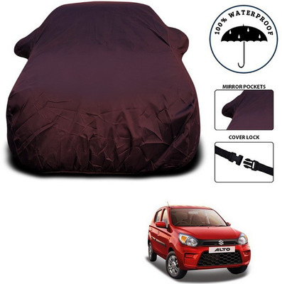 SEBONGO Car Cover For Maruti Suzuki A-Star (With Mirror Pockets)(Maroon)