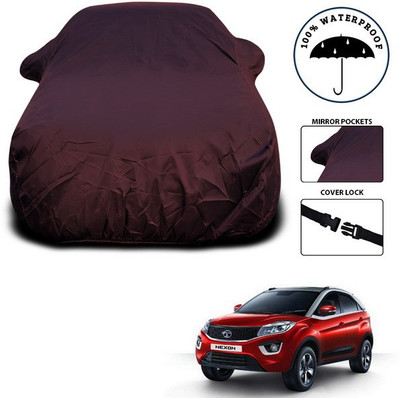 ANTHUB Car Cover For Tata Nexon (With Mirror Pockets)(Maroon)