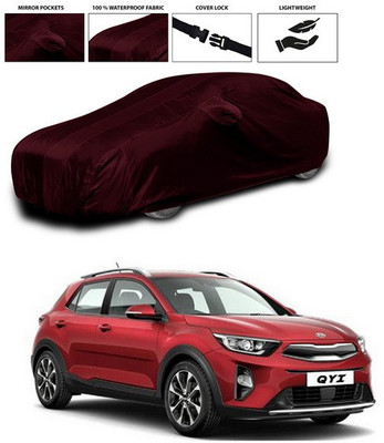 ANTHUB Car Cover For Kia QYI (With Mirror Pockets)(Maroon)