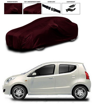 SEBONGO Car Cover For Maruti Suzuki A-Star (With Mirror Pockets)(Maroon)