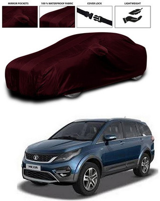 SEBONGO Car Cover For Tata Hexa (With Mirror Pockets)(Maroon)