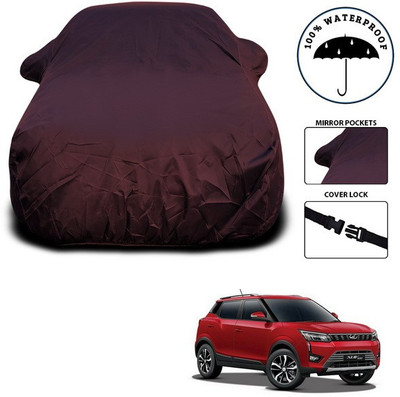 ANTHUB Car Cover For Mahindra XUV 300 (With Mirror Pockets)(Maroon)