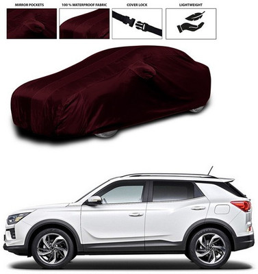ANTHUB Car Cover For Mahindra XUV 500 (With Mirror Pockets)(Maroon)