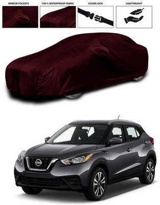 SEBONGO Car Cover For Nissan Kicks (With Mirror Pockets)(Maroon)