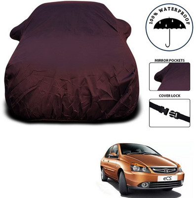SEBONGO Car Cover For Tata Indigo CS (With Mirror Pockets)(Maroon)