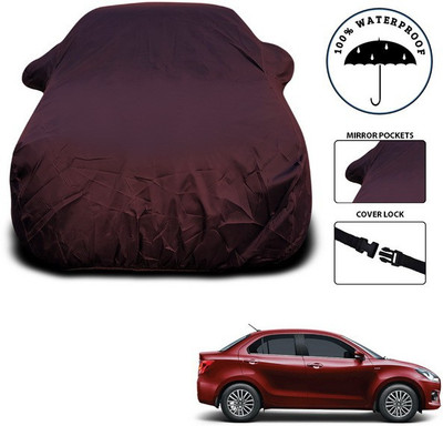 ANTHUB Car Cover For Maruti Suzuki Swift Dzire (With Mirror Pockets)(Maroon)