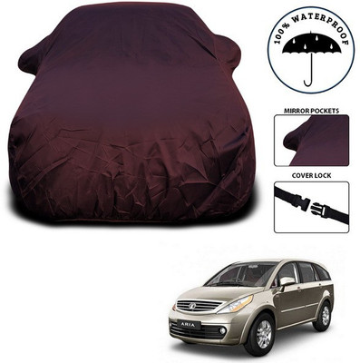ANTHUB Car Cover For Tata Aria (With Mirror Pockets)(Maroon)