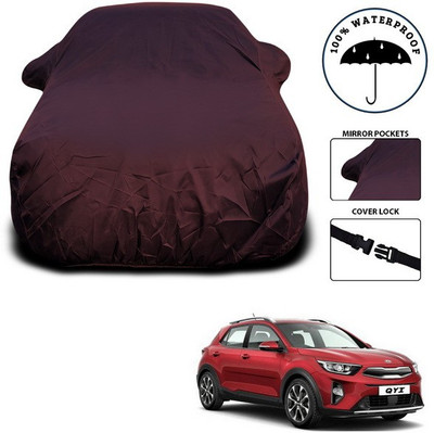ANTHUB Car Cover For Kia QYI (With Mirror Pockets)(Maroon)