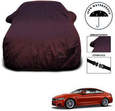 ANTHUB Car Cover For BMW M4 (With Mirror Pockets)(Maroon)