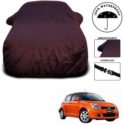 ANTHUB Car Cover For Maruti Suzuki Swift Dzire (With Mirror Pockets)(Maroon)