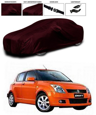 ANTHUB Car Cover For Maruti Suzuki Swift Dzire (With Mirror Pockets)(Maroon)