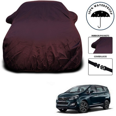 ANTHUB Car Cover For Mahindra Marazzo (With Mirror Pockets)(Maroon)