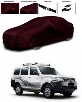 SEBONGO Car Cover For Tata Movus (With Mirror Pockets)(Maroon)