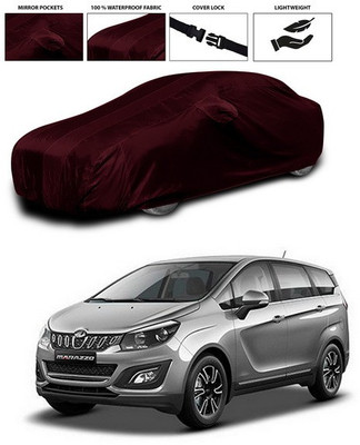 ANTHUB Car Cover For Mahindra Marazzo (With Mirror Pockets)(Maroon)