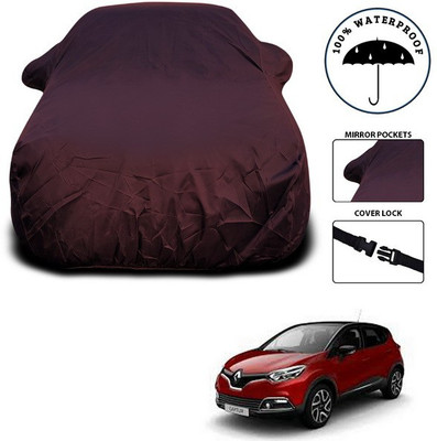 SEBONGO Car Cover For Renault Captur (With Mirror Pockets)(Maroon)