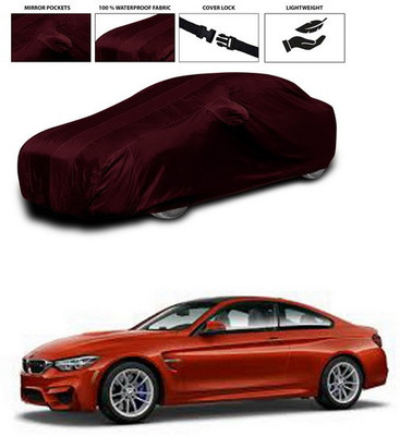 ANTHUB Car Cover For BMW M4 (With Mirror Pockets)(Maroon)