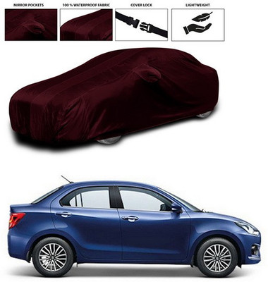 ANTHUB Car Cover For Maruti Suzuki Dzire (With Mirror Pockets)(Maroon)