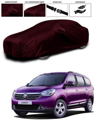 ANTHUB Car Cover For Renault Lodgy (With Mirror Pockets)(Maroon)