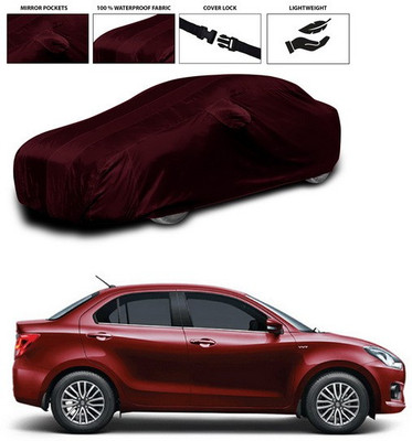 ANTHUB Car Cover For Maruti Suzuki Swift Dzire (With Mirror Pockets)(Maroon)