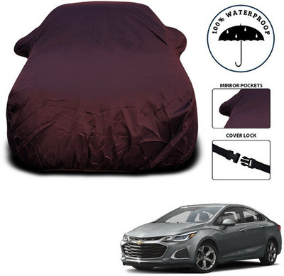 ANTHUB Car Cover For Chevrolet Cruze (With Mirror Pockets)(Maroon)