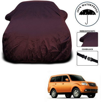 ANTHUB Car Cover For Tata Sumo Grande (With Mirror Pockets)(Maroon)