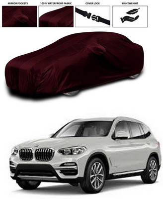 ANTHUB Car Cover For BMW X3 (With Mirror Pockets)(Maroon)