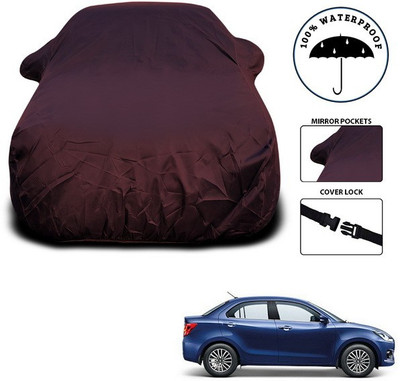 ANTHUB Car Cover For Maruti Suzuki Dzire (With Mirror Pockets)(Maroon)