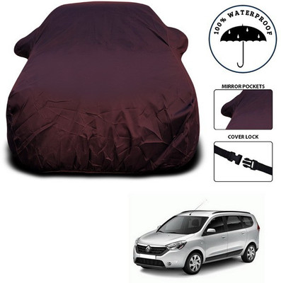 SEBONGO Car Cover For Renault Lodgy (With Mirror Pockets)(Maroon)