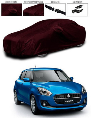 ANTHUB Car Cover For Maruti Suzuki Swift Hybrid (With Mirror Pockets)(Maroon)