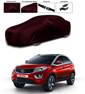 ANTHUB Car Cover For Tata Nexon (With Mirror Pockets)(Maroon)