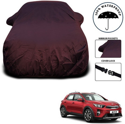 SEBONGO Car Cover For Kia QYI (With Mirror Pockets)(Maroon)