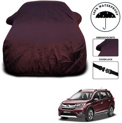 ANTHUB Car Cover For Honda Brio (With Mirror Pockets)(Maroon)