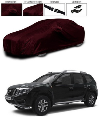 SEBONGO Car Cover For Nissan Terrano (With Mirror Pockets)(Maroon)