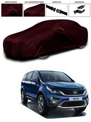 SEBONGO Car Cover For Tata Hexa (With Mirror Pockets)(Maroon)
