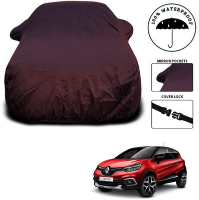 ANTHUB Car Cover For Renault Captur (With Mirror Pockets)(Maroon)