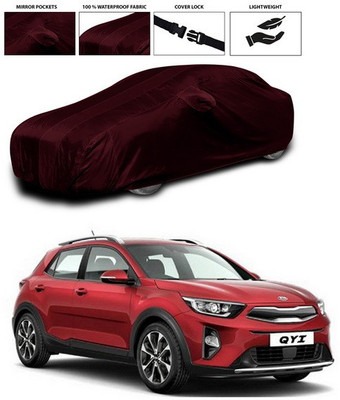 ANTHUB Car Cover For Kia QYI (With Mirror Pockets)(Maroon)
