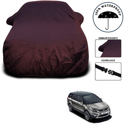 ANTHUB Car Cover For Tata Hexa (With Mirror Pockets)(Maroon)