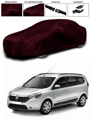 SEBONGO Car Cover For Renault Lodgy (With Mirror Pockets)(Maroon)
