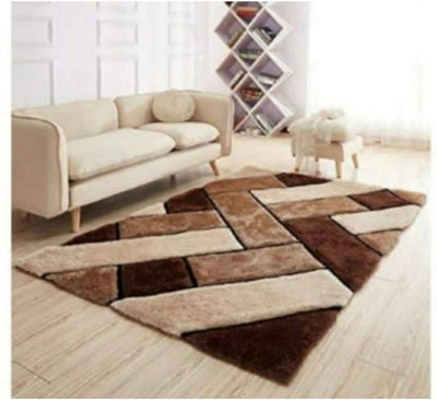 RM Handloom Multicolor Polyester Carpet(5 ft,  X 9 ft, Rectangle)