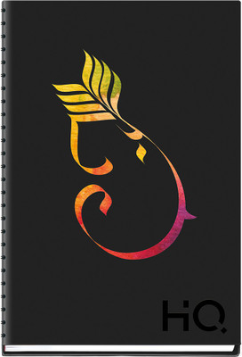 NAVNEET HQ My Notes (A5 Size) - Ganesha Series A5 Notebook Single Ruled 192 Pages(Black)