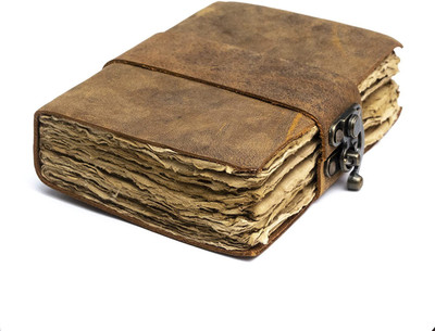 CRAFT CLUB Finished Leather Journal With Antique Paper A5 Diary Unruled 200 Pages(Brown)
