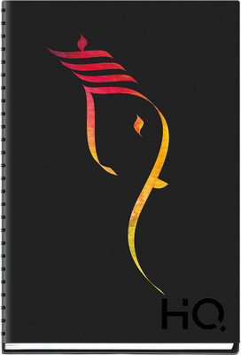 NAVNEET HQ My Notes (A5 Size) - Ganesha Series A5 Notebook Single Ruled 192 Pages(Black)