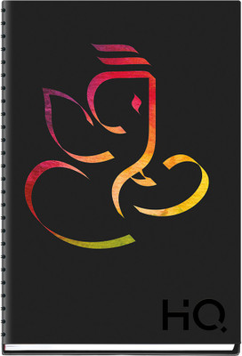 NAVNEET HQ My Notes (A5 Size) - Ganesha Series A5 Notebook Single Ruled 192 Pages(Black)